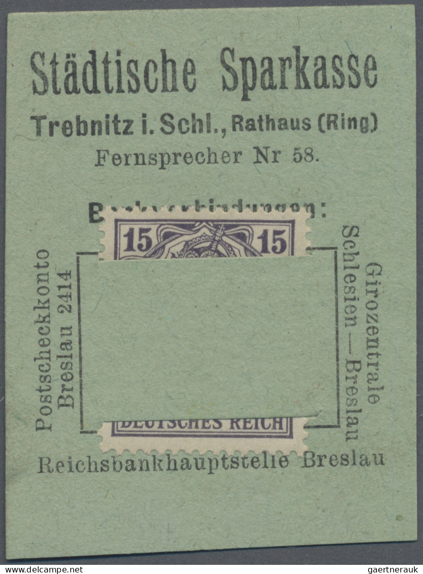 Deutschland - Briefmarkennotgeld: Trebnitz, Schlesien, Städtische Sparkasse, 5 P - Autres & Non Classés