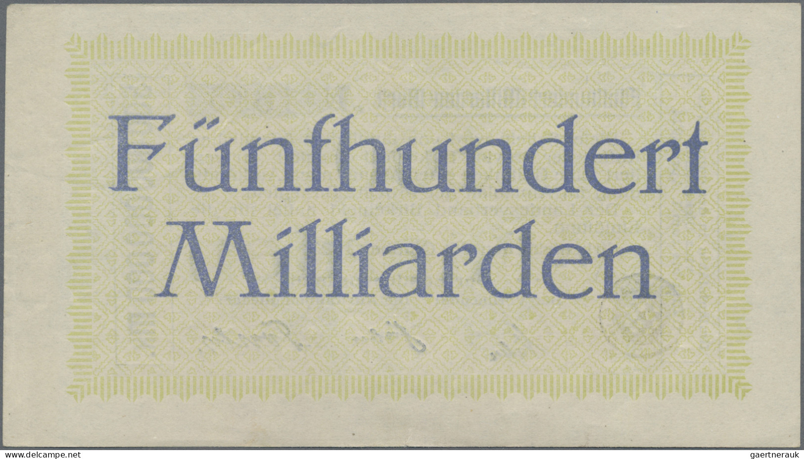 Deutschland - Länderscheine: Birkenfeld, Landesvorstand, 2 X 500 Mrd. Mark, 26.1 - Autres & Non Classés