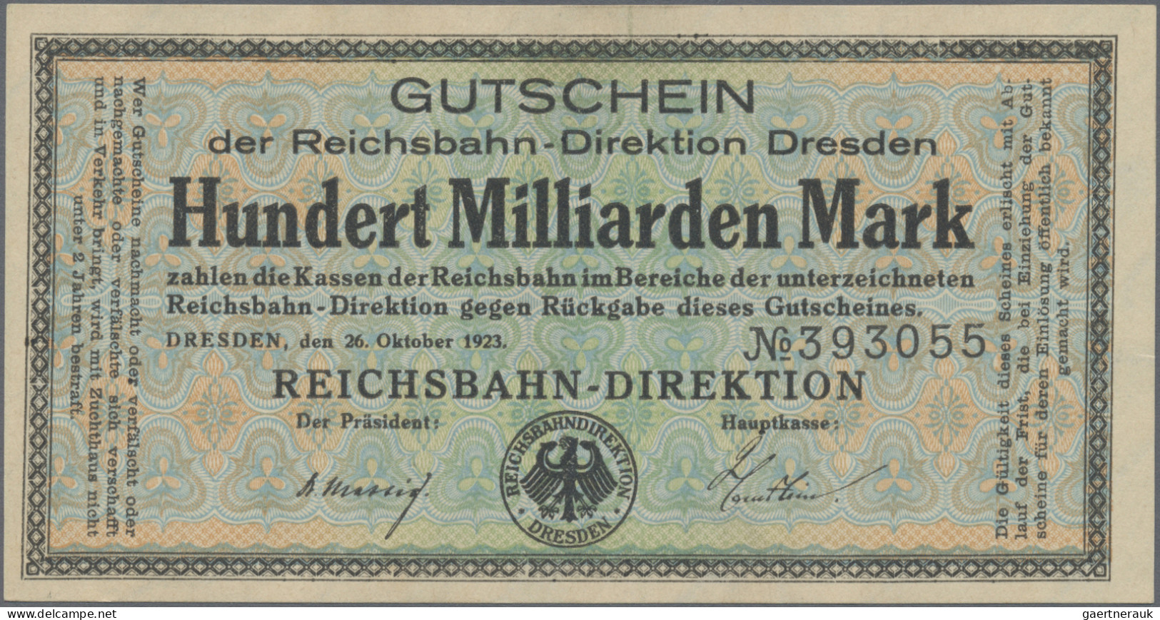 Deutschland - Reichsbahn / Reichspost: Riesiges Lot Reichsbahn mit 97 Scheinen m