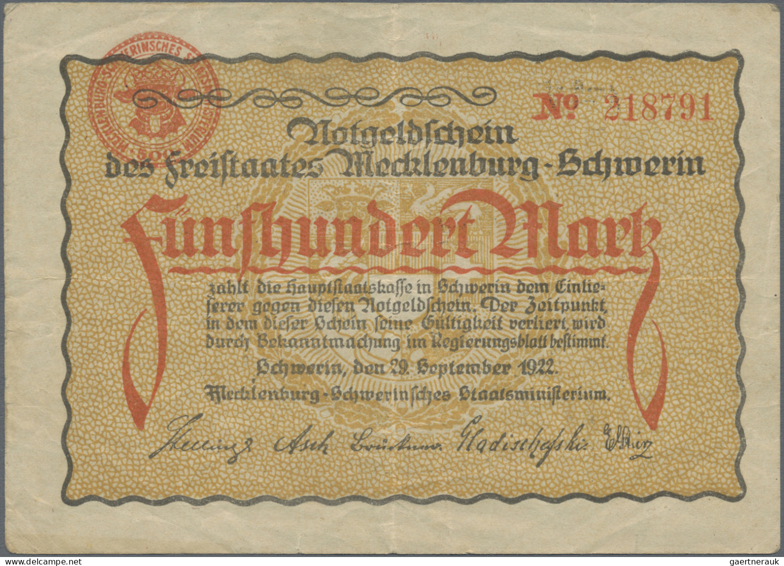 Deutschland - Notgeld - Mecklenburg-Vorpommern: Mecklenburg, Doublettenlot Mit W - [11] Local Banknote Issues