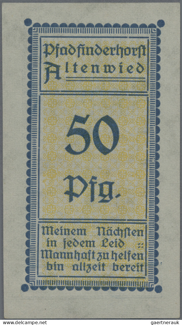 Deutschland - Notgeld - Rheinland: Altenwied, Pfadfinderhorst, 50 Pf., O. D., Er - Lokale Ausgaben