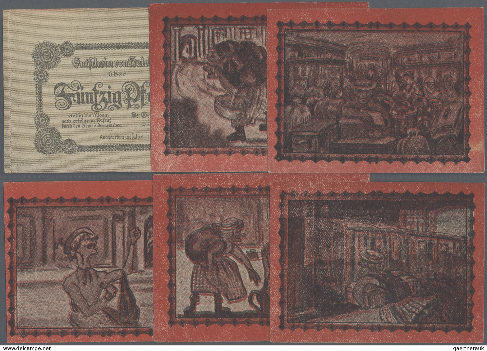 Deutschland - Notgeld - Schleswig-Holstein: Halebüll, Gemeinde, 6 X 50 Pf., 1921 - Lokale Ausgaben