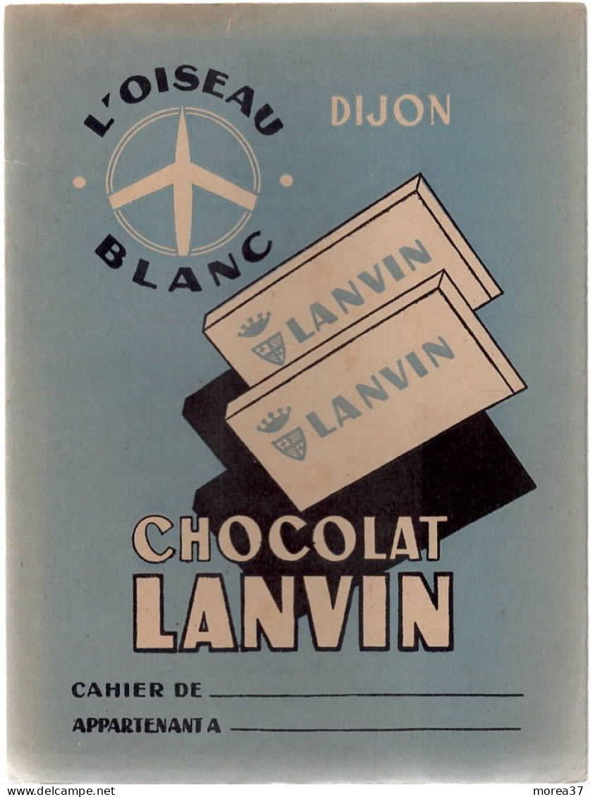 PROTEGE CAHIER  Chocolat LANVIN   Au Dos Tableau De Multiplication - Kakao & Schokolade