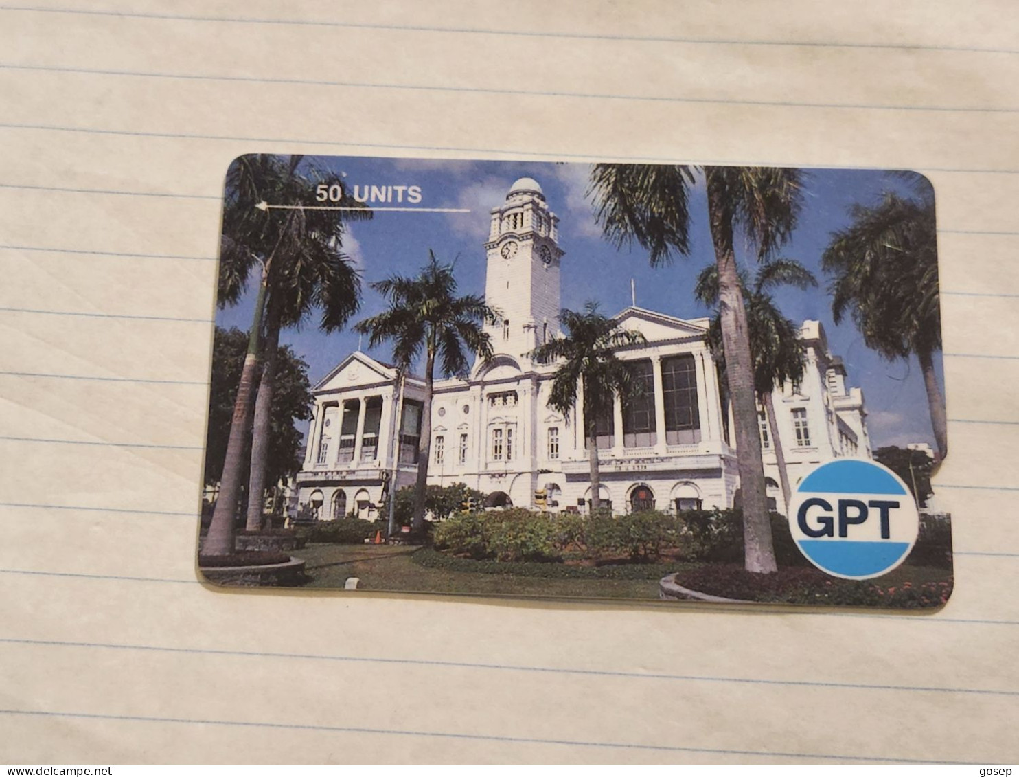 SINGAPORE-(TR-P-1)-Victoria Memorial Hall DUMMY-(253)(50units)(tirage-?)-(1989)(3SIGB00xxx )used Card+1card Prepiad Free - Singapour
