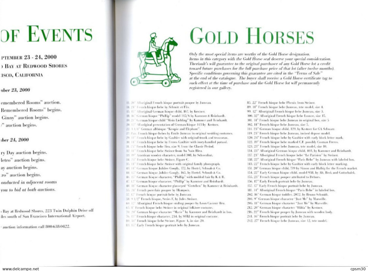 Livre, Echoes Of Old Remembered Rooms, Catalogued Auction Of Rare Antique Dolls And Dollhouses, September 2000 - 1950-Hoy