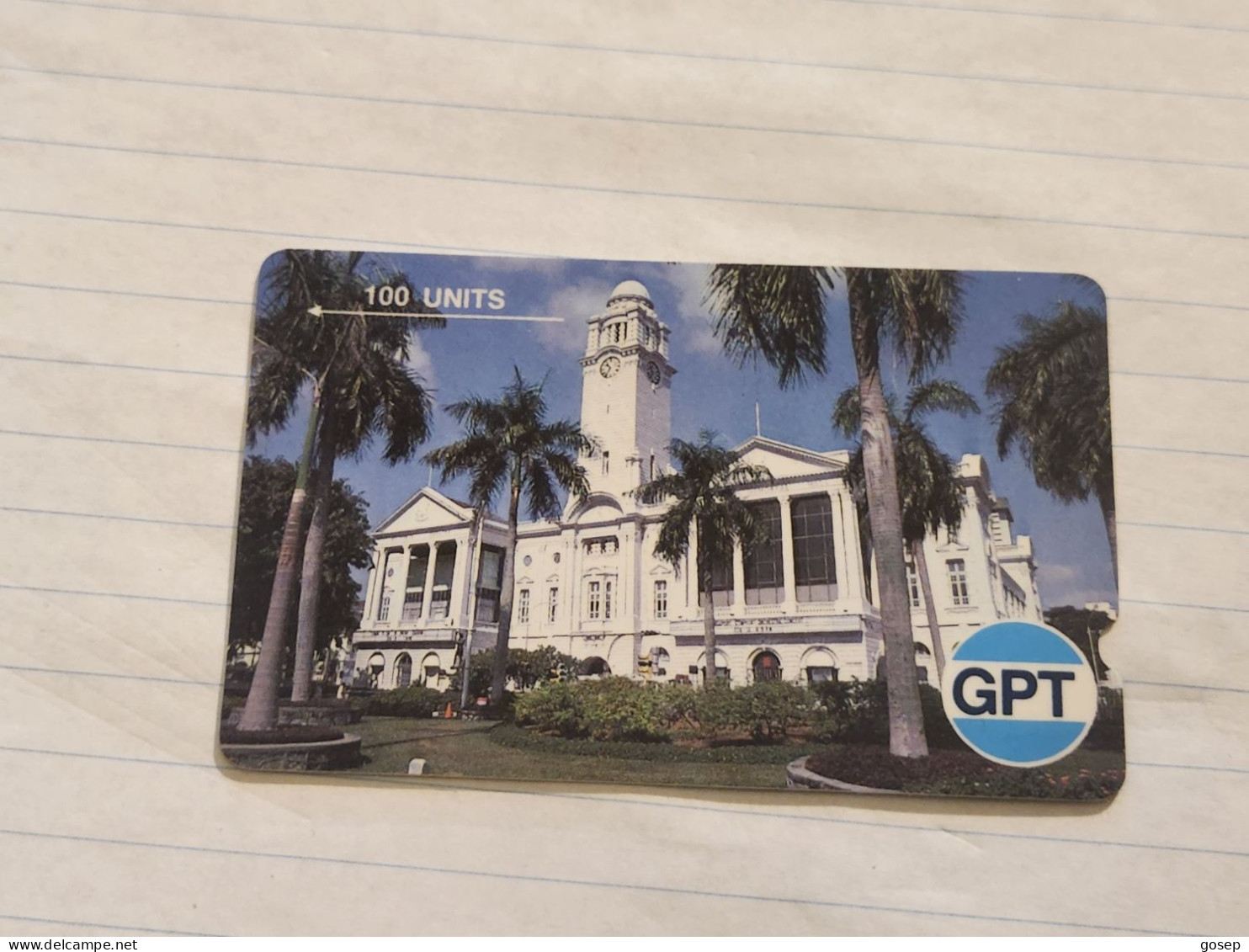 SINGAPORE-(TR-P-12)-Victoria Memorial Hall DUMMY-(254)(100units)(tirage-?)(1986)(3SIGC00xx )used Card+1card Prepiad Free - Singapour