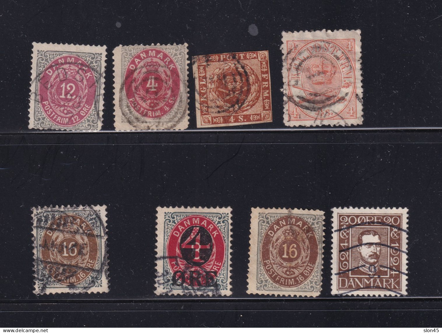 Denmark 1853 And Up Small Selection Used CV $53 15822 - Collections