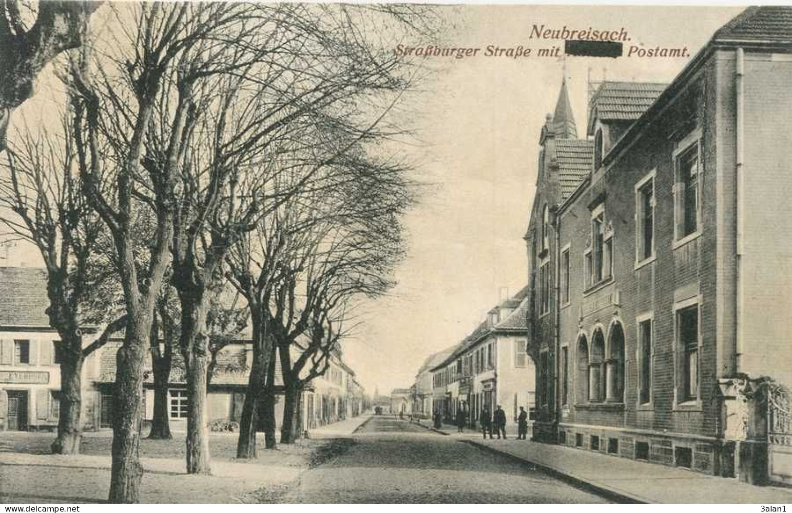 NEUF BRISACH  NEUBREISACH   =  Strassburger Strasse Mit Postamt   5580 - Neuf Brisach