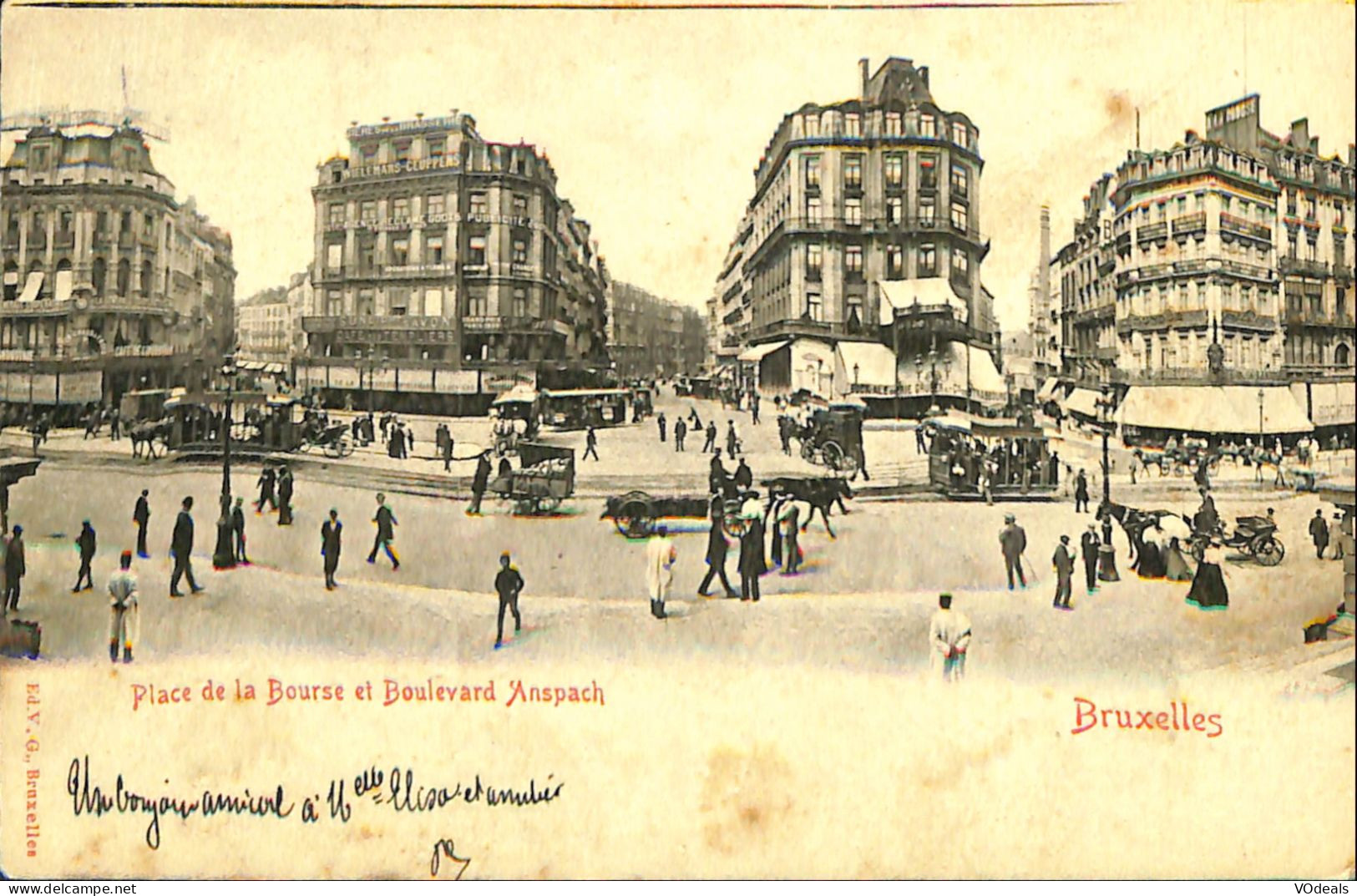 Belgique - Brussel - Bruxelles - Place De La Bourse Et Boulevard Anspach - Plätze