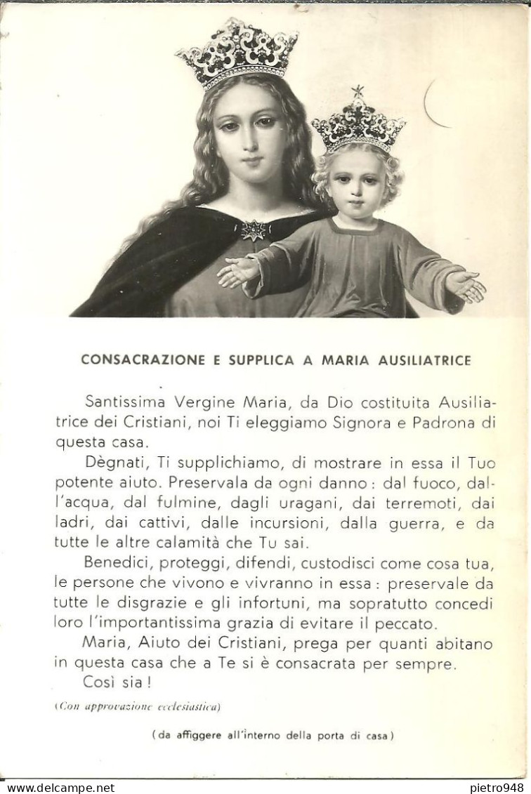 Torino (Piemonte) Santuario Maria Ausiliatrice, Partic. Madonna E Gesù Bambino, Detail, Consacrazione E Supplica - Churches