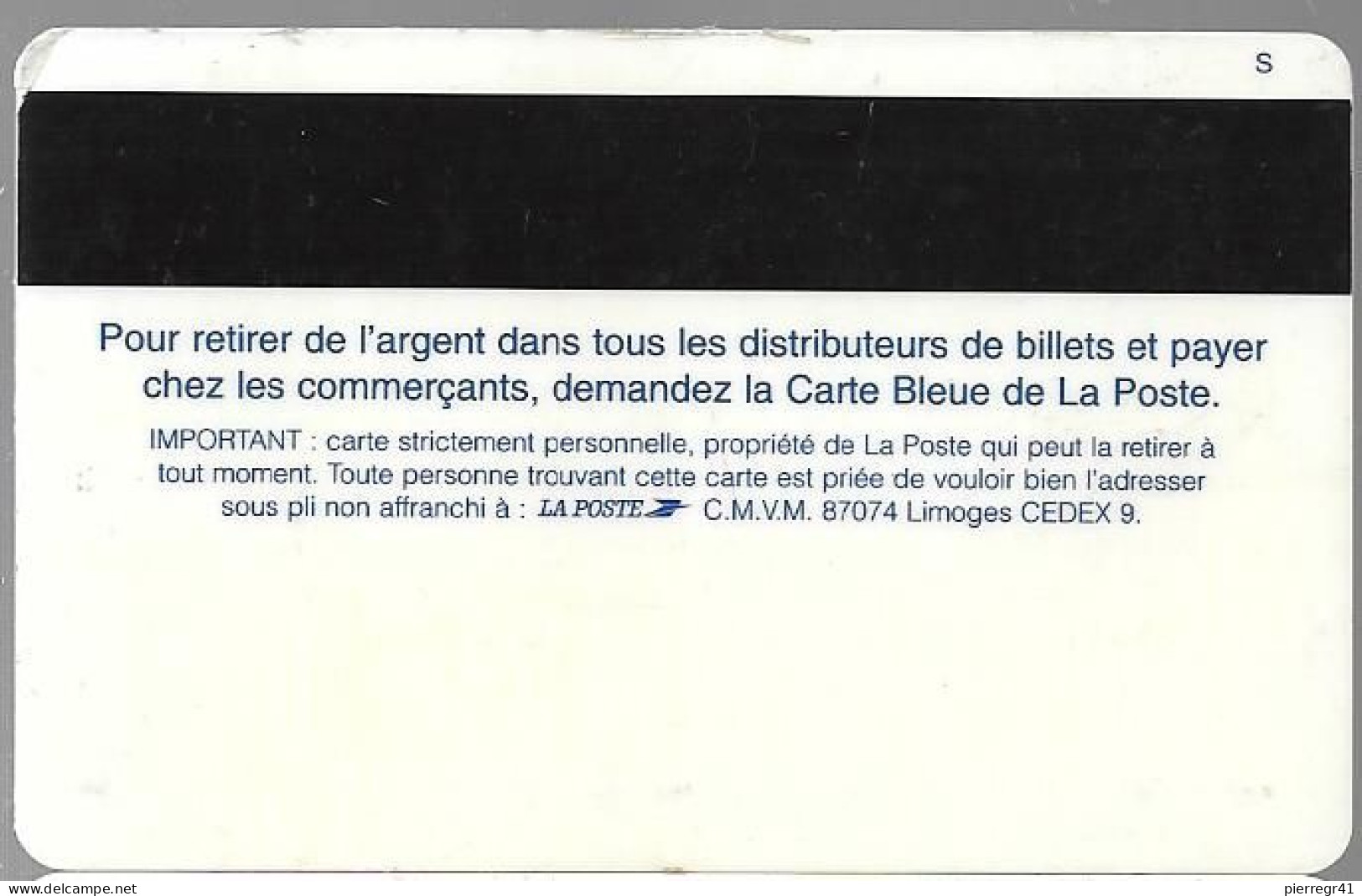 -CARTE-MAGNETIQUE-RETRAIT-LA POSTE-CARTE 24/24-Exp 04/04-V°S-Texte Sous Piste Magnetique  TBE-RARE - Disposable Credit Card