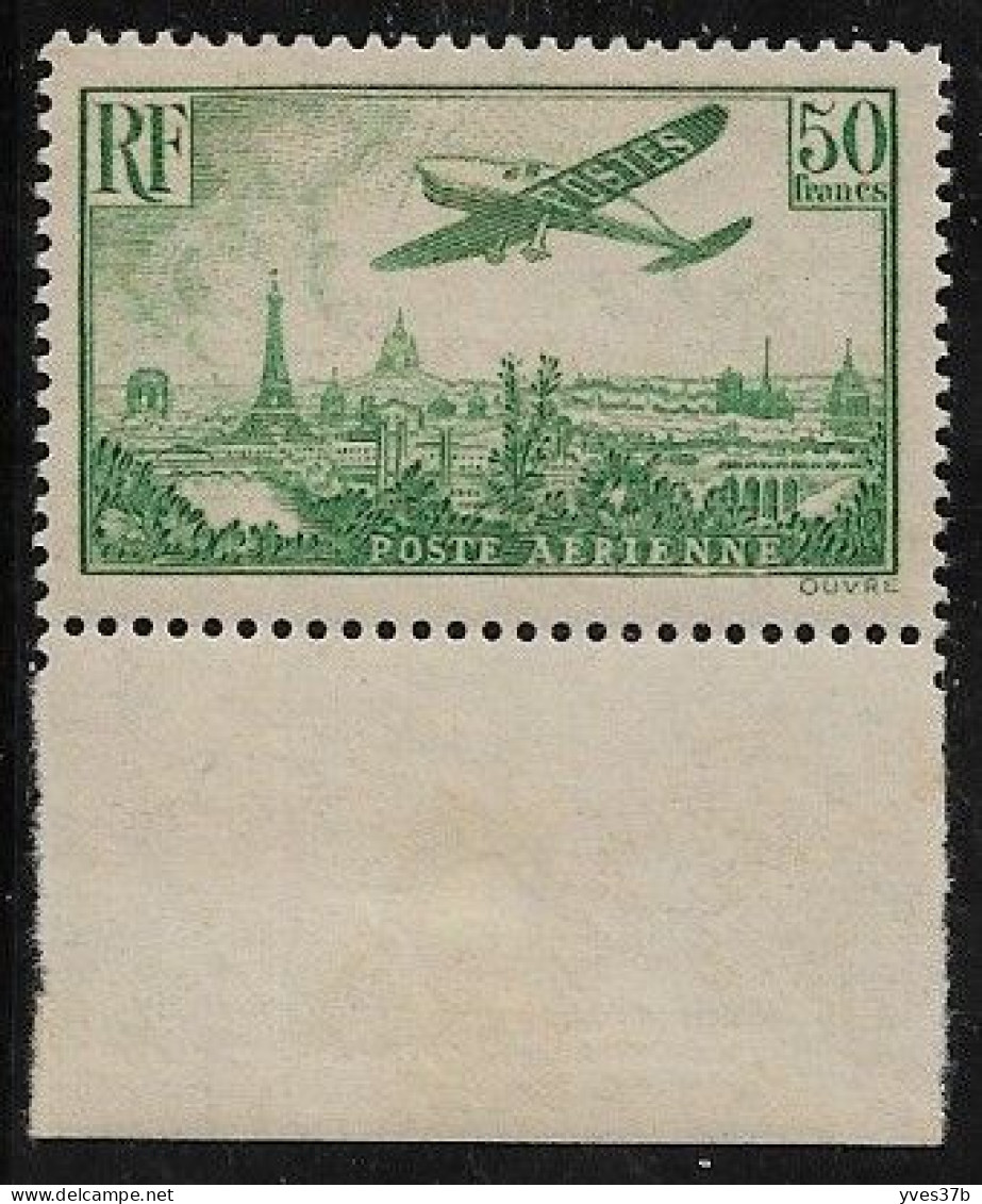 FRANCE PA N°14 "50frs Vert-jaune" - Neuf** - TBC - SUP - - 1927-1959 Mint/hinged