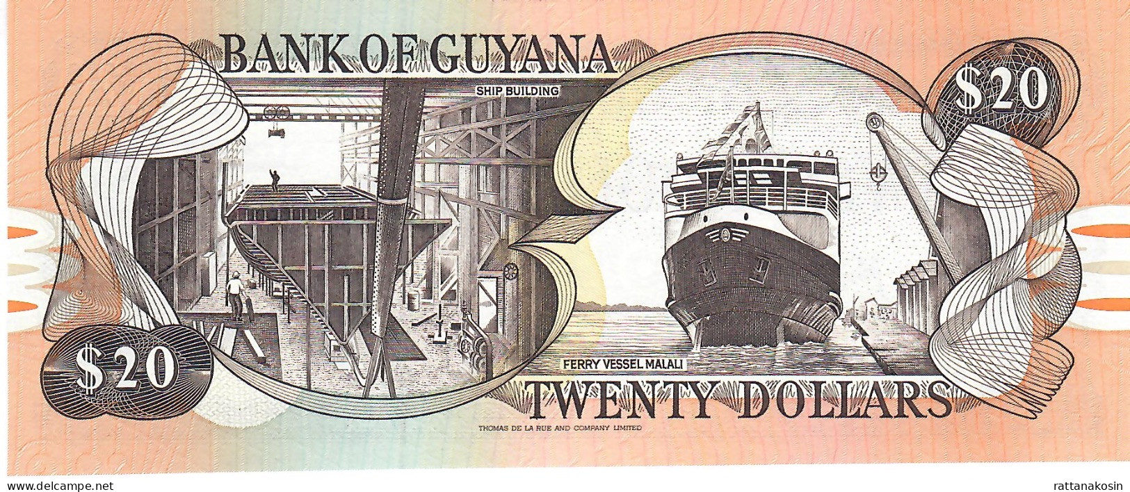 GUYANA P96a 20 DOLLARS 1996  #A/89 Signature 10 FIRST SIGNATURE VARIETY UNC. - Guyana