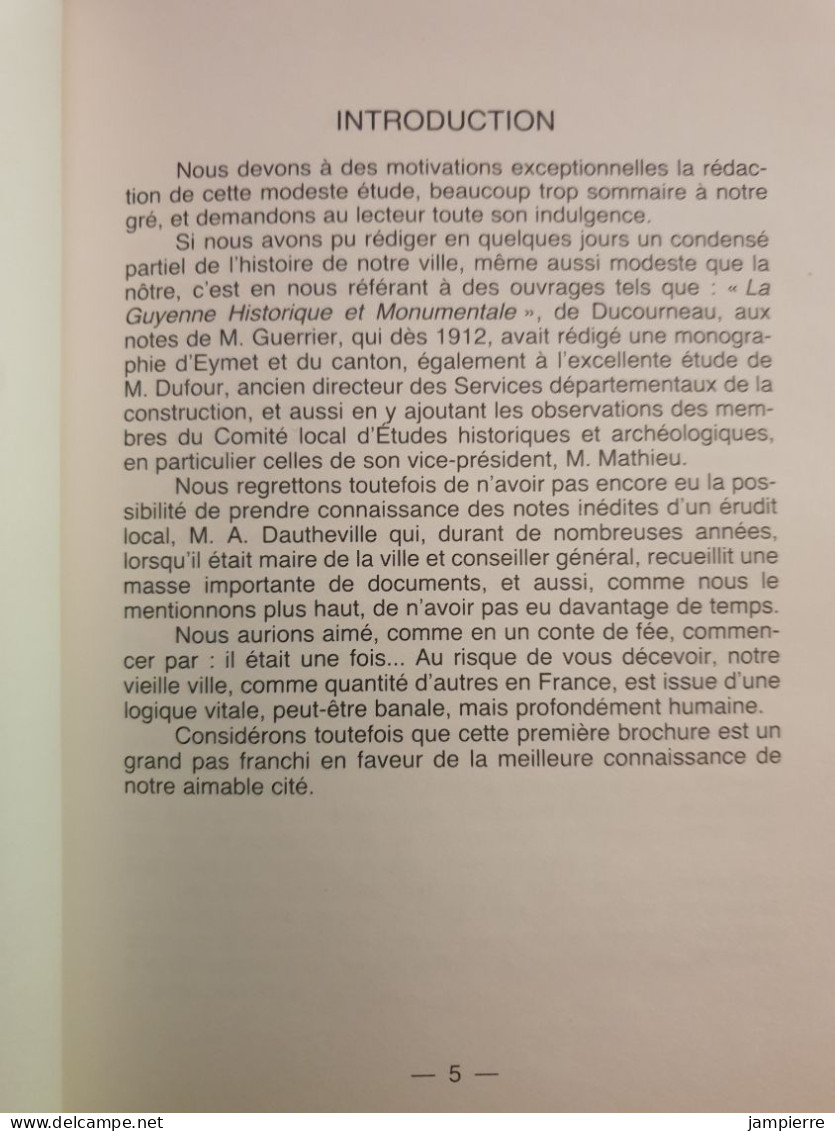 Essai Historique Sur Eymet (1986) - J.R. Mathieu & E. Vautier - Aquitaine