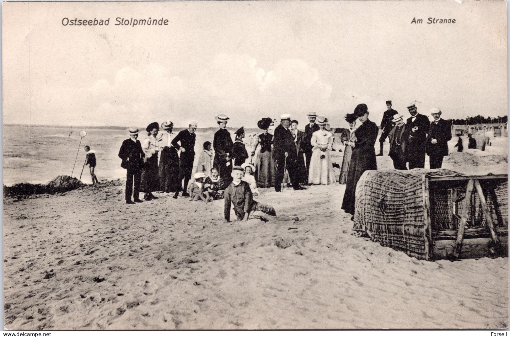 Ostseebad Stolpmünde , Am Strande (1910) - Pommern