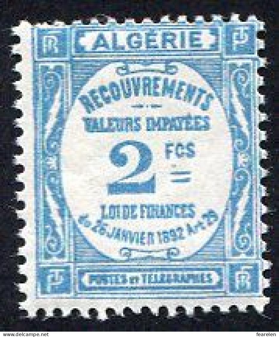 Colonie Française ; Algérie ; Taxe N°20 Neuf* ; Qualité Très Beau - Postage Due