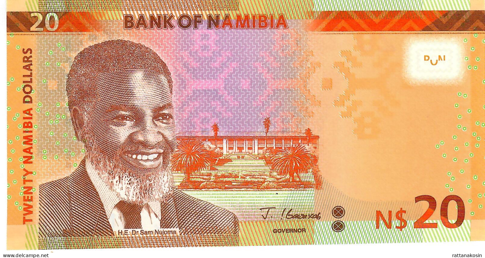 NAMIBIA P17c 20 DOLLARS 2022 UNC. - Namibie