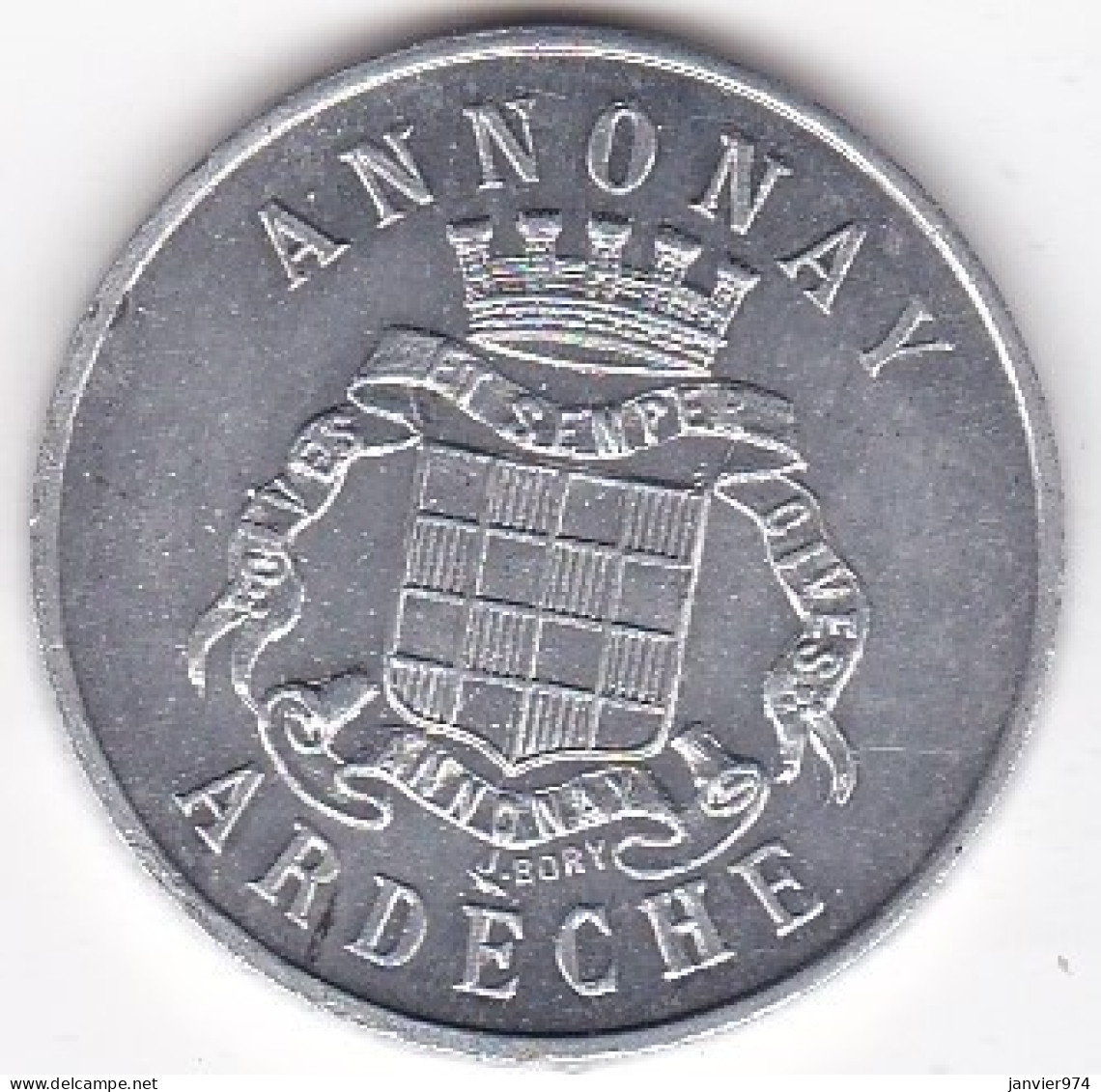 07 . Ardèche.  Annonay - Union Commerciale Et Industrielle 25 Centimes 1918 En Aluminium, Superbe  - Noodgeld