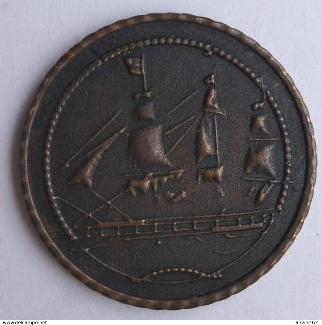 Jeton En Cuivre Token - Pirate Toy Coin 1721 - Monétaires/De Nécessité