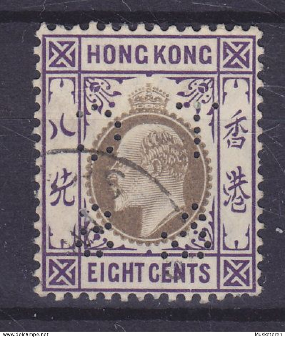 Hong Kong 1904 Mi. 80, Edw VII Perfin Perforé Lochung 'TC & S' Thomas Cook & Sons 2 Lines. 8 Holes In C, Shanghai Office - Usati