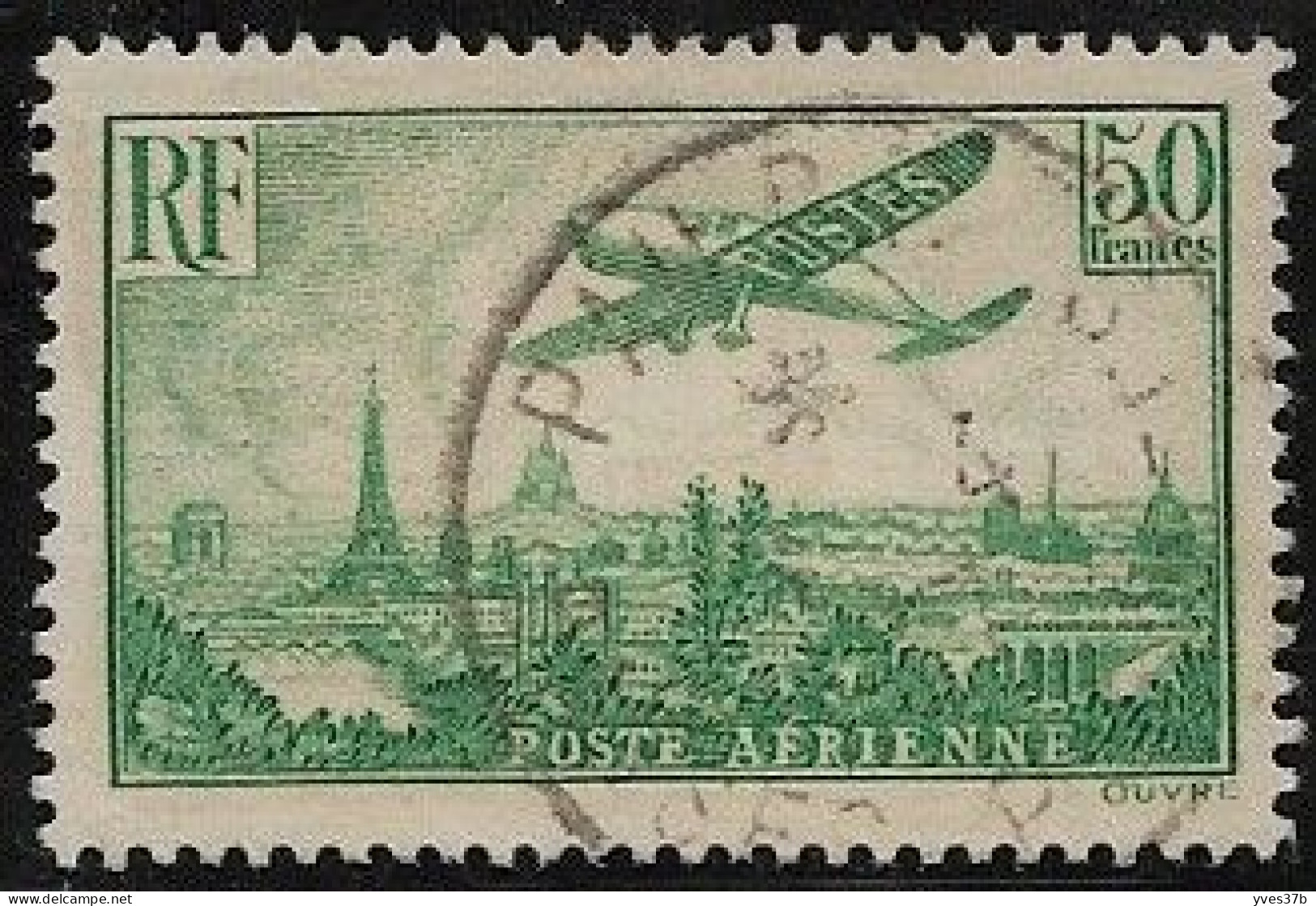 FRANCE PA N°14 "50frs Vert-jaune" - Oblitéré - Signé Rillon - TTB - - 1927-1959 Used