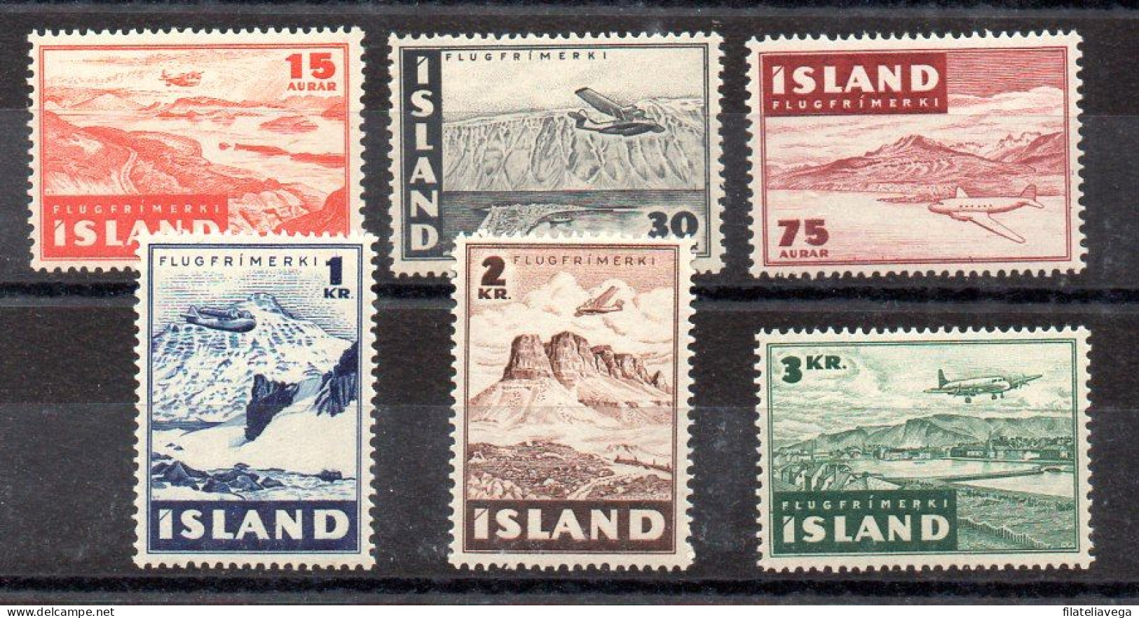 Islandia Series Aéreo Nº Yvert 21/26 ** - Airmail