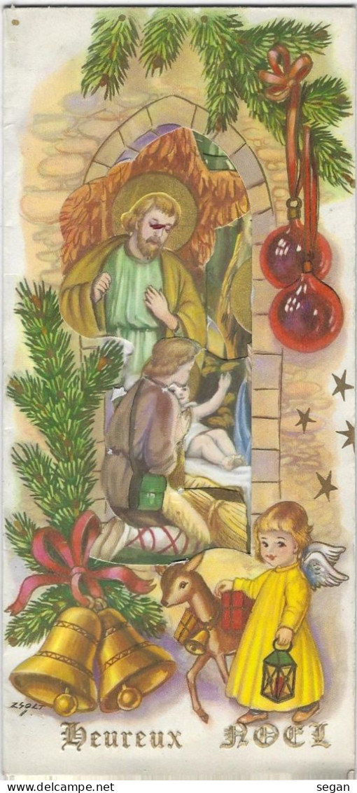 JOYEUX NOEL  BELLE CARTE ACCORDEON   ILLUSTRATEUR  ZSOLT - Zsolt