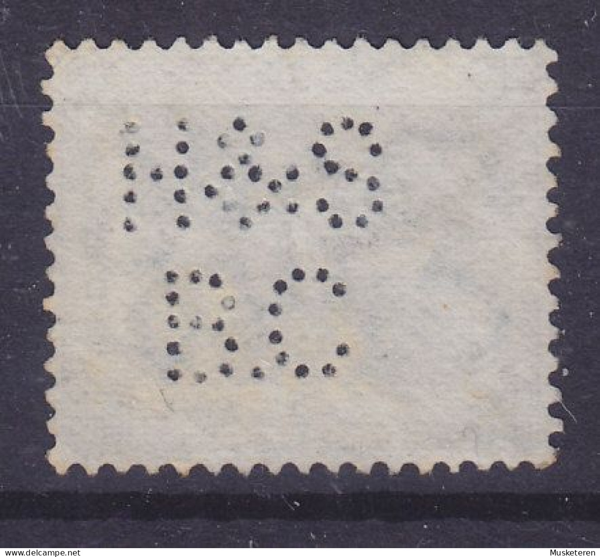 Hong Kong 1865 Mi. 12a, 12c. Perfin Perforé Lochung 'H&S B.C' (60 Holes) Foochow - Hong Kong & Shanghai Bank. - Gebruikt