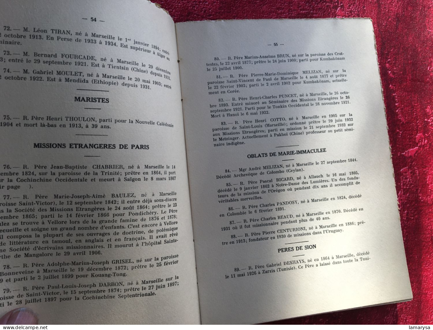 1935-Marseille Missionnaire ARDOIN (Alex)Edité par Omppel, Diocèse- religion- régionalisme :Des Origines à la Révolution