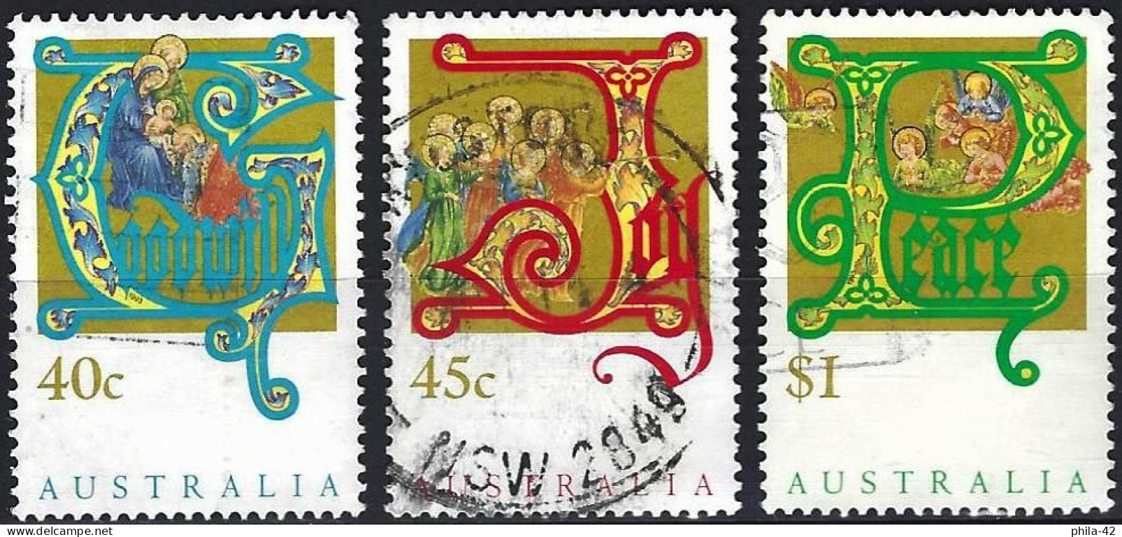 Australia 1993 - Mi 1378/80 - YT 1336/38 ( Christmas ) - Usados