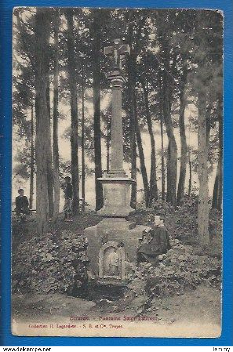 52 * ECLARON -  LA FONTAINE SAINT-LAURENT - CRUCIFIX - ENFANTS - 1909 - Eclaron Braucourt Sainte Liviere