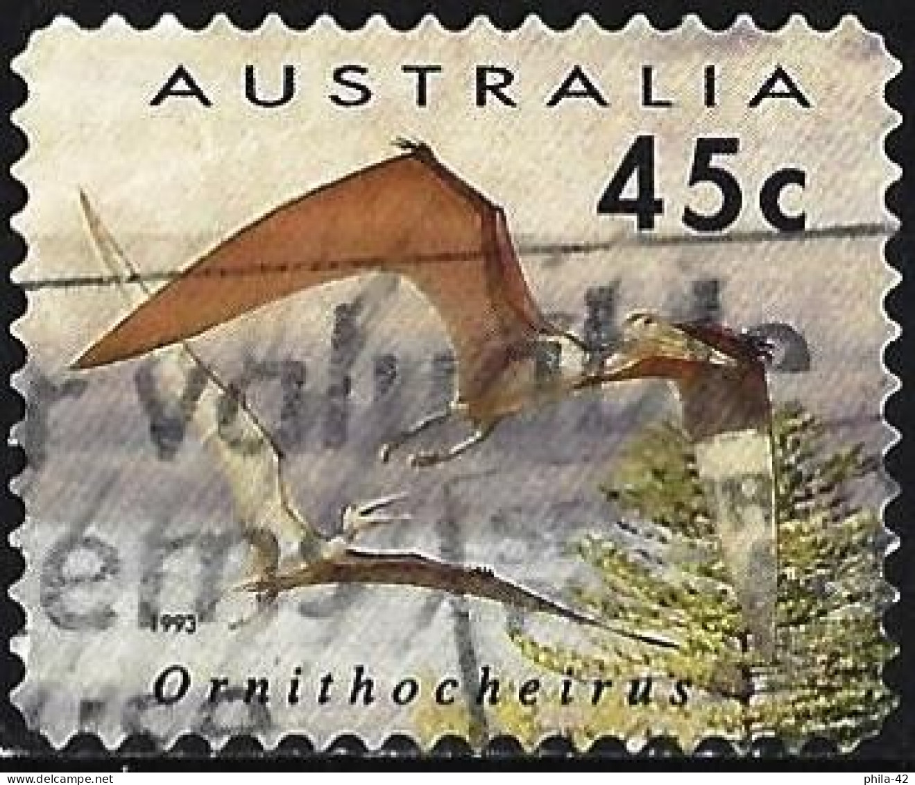 Australia 1993 - Mi 1377 - YT 1335 ( Prehistoric Animal ) Perf. 11½ - Self Adhesive - Gebraucht