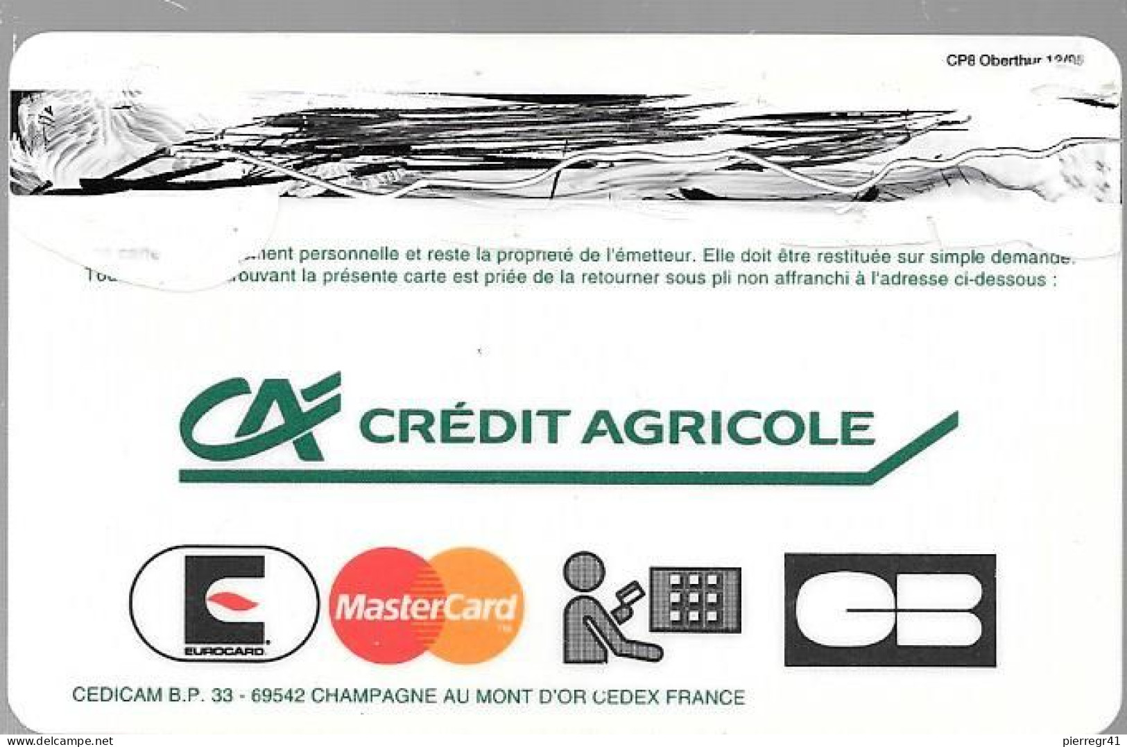 -CARTE-MAGNETIQUE-CREDIT AGRICOLE-MOZAIC-CARTE De RETRAIT-Exp 05/97-V° Oberthur 12/96-TBE-RARE - Cartes Bancaires Jetables