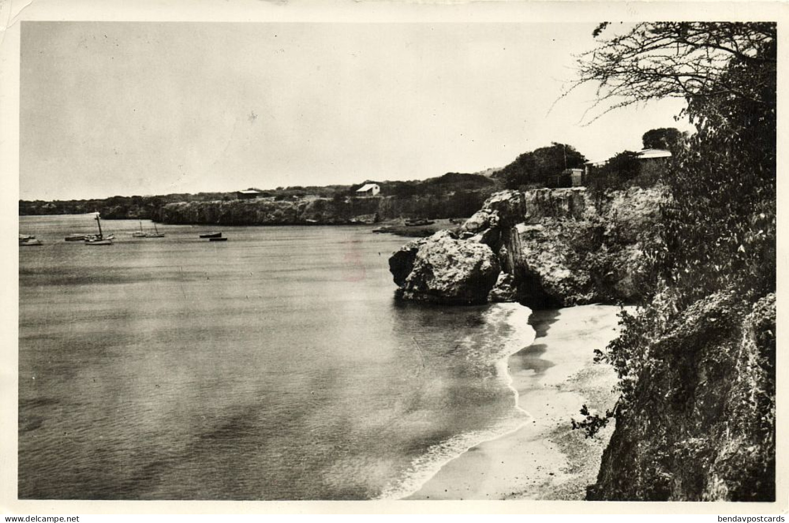 Curacao, Bandabou, Bay Of Westpunt (1952) RPPC Postcard - Curaçao