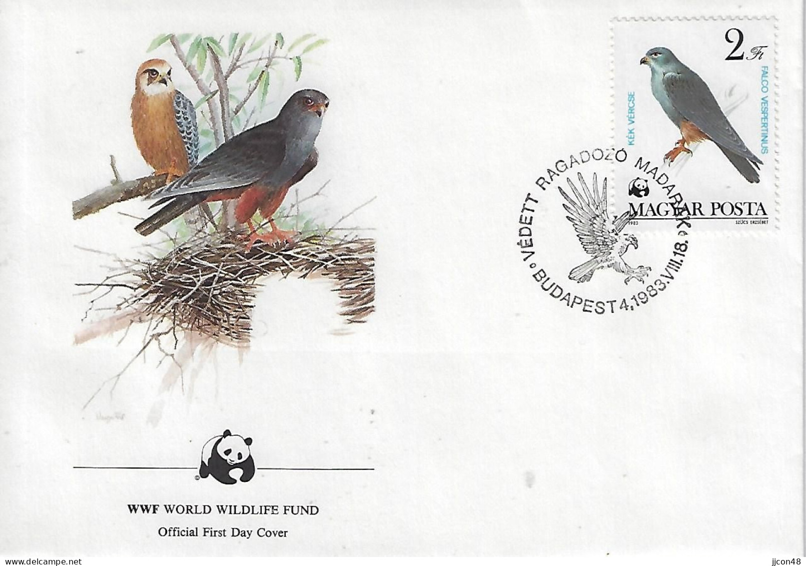 Hungary 1983  WWF; Birds Of Prey (o) Mi.3626  FDC - FDC