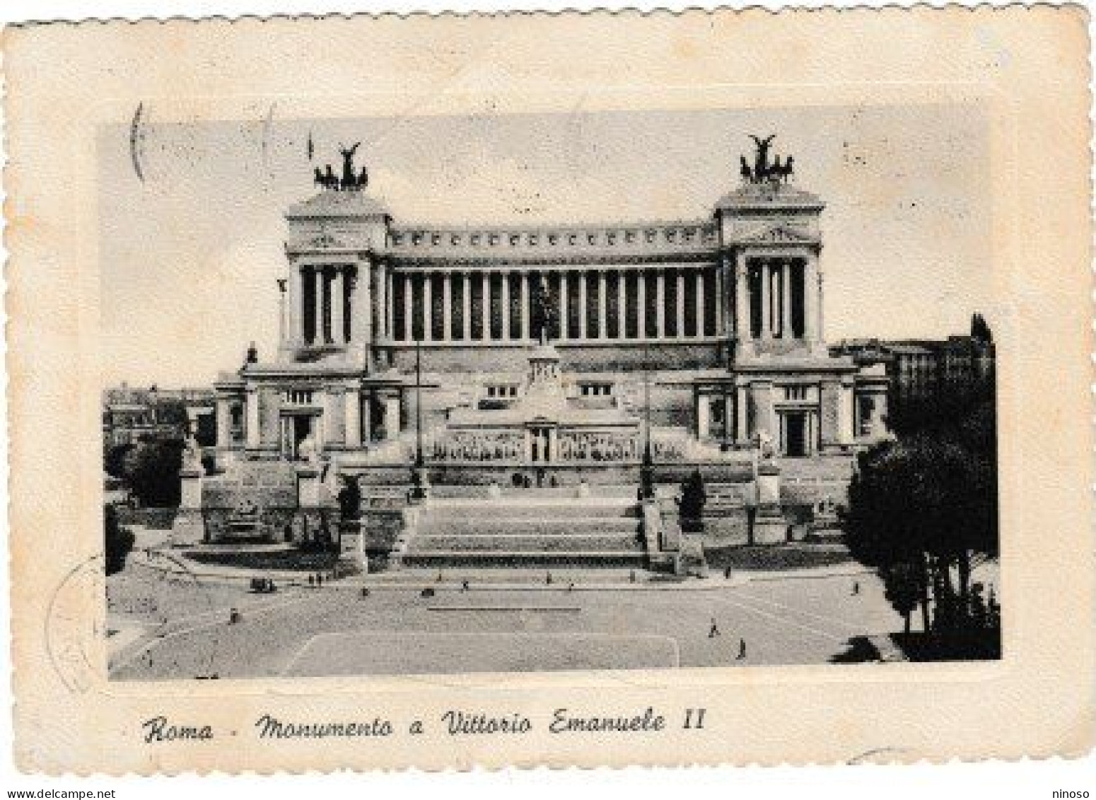 ITALY ITALIA ITALIEN CARTOLINA  VIAGGIATA NEL 1959 - ROMA - MONUMENTO A VITTORIO EMANUELE II - Altare Della Patria