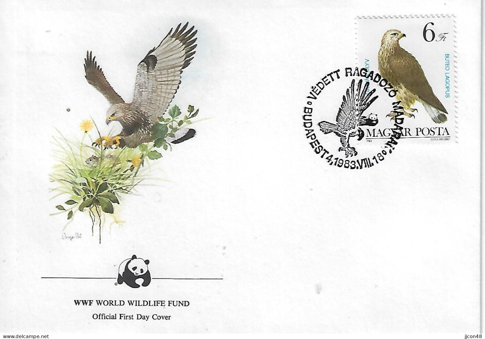 Hungary 1983  WWF; Birds Of Prey (o) Mi.3629  FDC - FDC