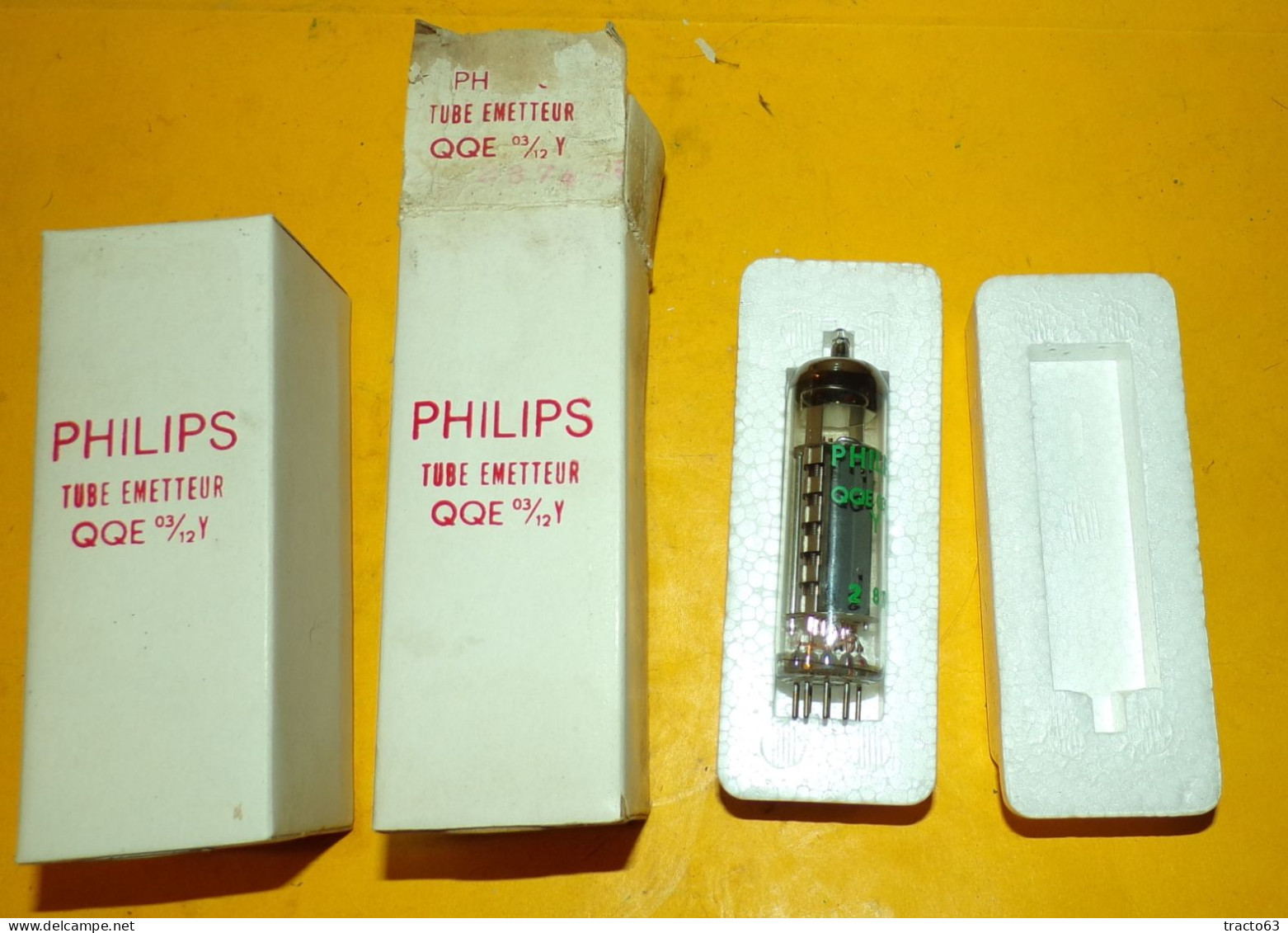 LOT DE 2 LAMPES TUBES RADIO MILITAIRE , PHILIPS TUBE EMETTEUR QQE 03/12 Y  ,NOS AND NIB TUBES , RADIOAMATEUR ,  NEUF , - Radio's