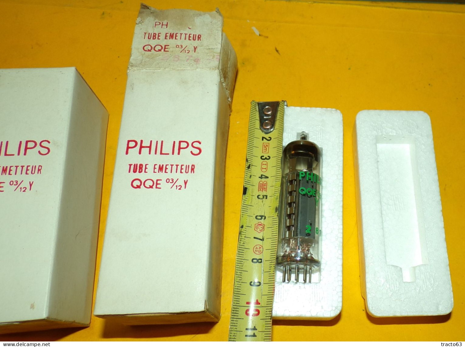 LOT DE 2 LAMPES TUBES RADIO MILITAIRE , PHILIPS TUBE EMETTEUR QQE 03/12 Y  ,NOS AND NIB TUBES , RADIOAMATEUR ,  NEUF , - Radio's