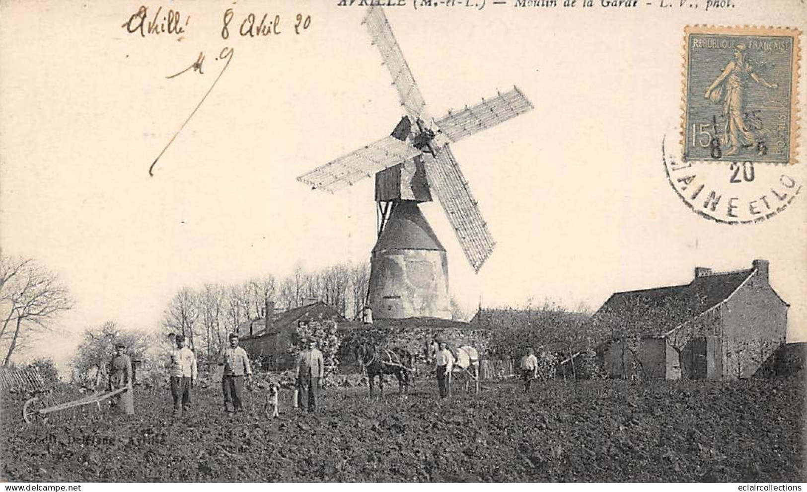 Avrillé        49       Moulin De La Garde   - Massicotée -  3 Mm Partie Sup. (voir Scan) - Other & Unclassified