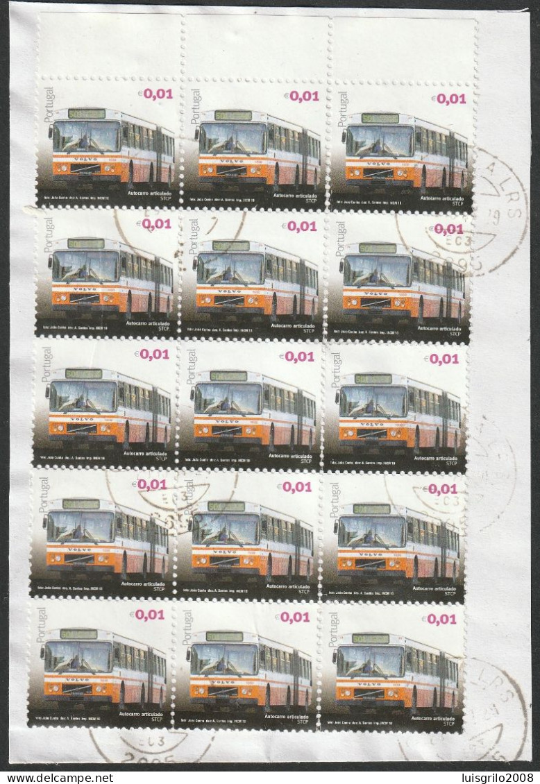 Fragment - Transport Bus, Carris Lisboa -|- Mundifil Nº 3919 - Postmark 2013 - Usado