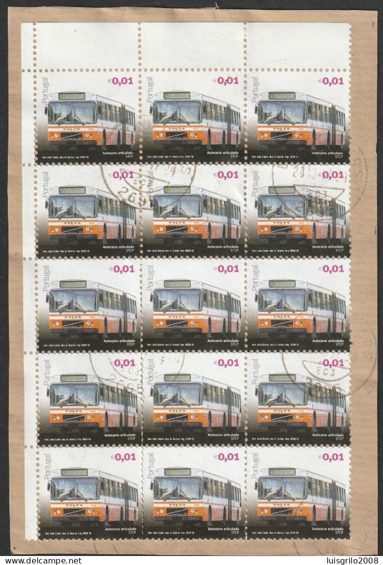 Fragment - Transport Bus, Carris Lisboa -|- Mundifil Nº 3919 - Postmark 2013 - Gebraucht