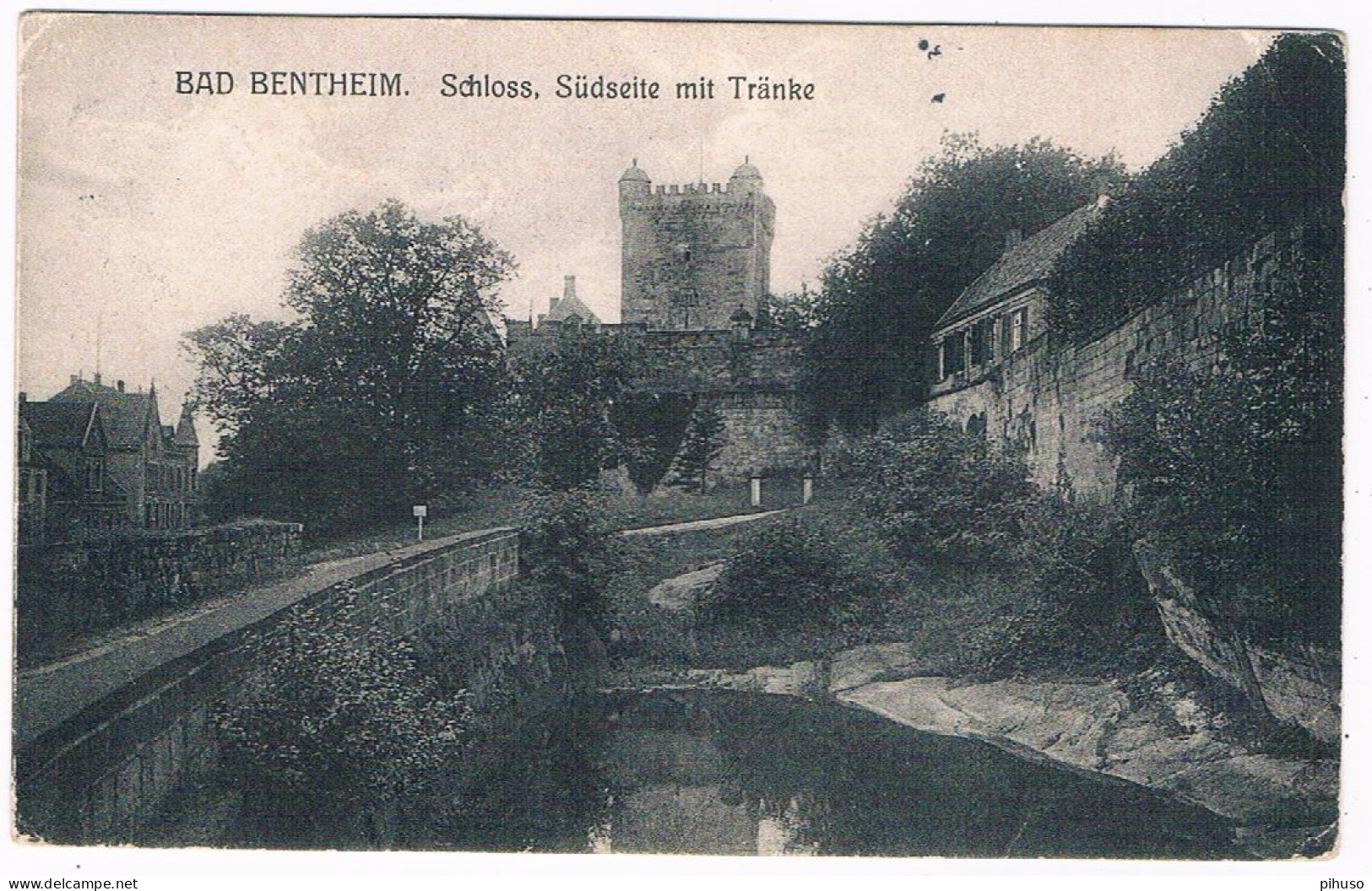 D-16286  BAD BENTHEIM : Schloss, Südseite Mit Tränke - Bad Bentheim