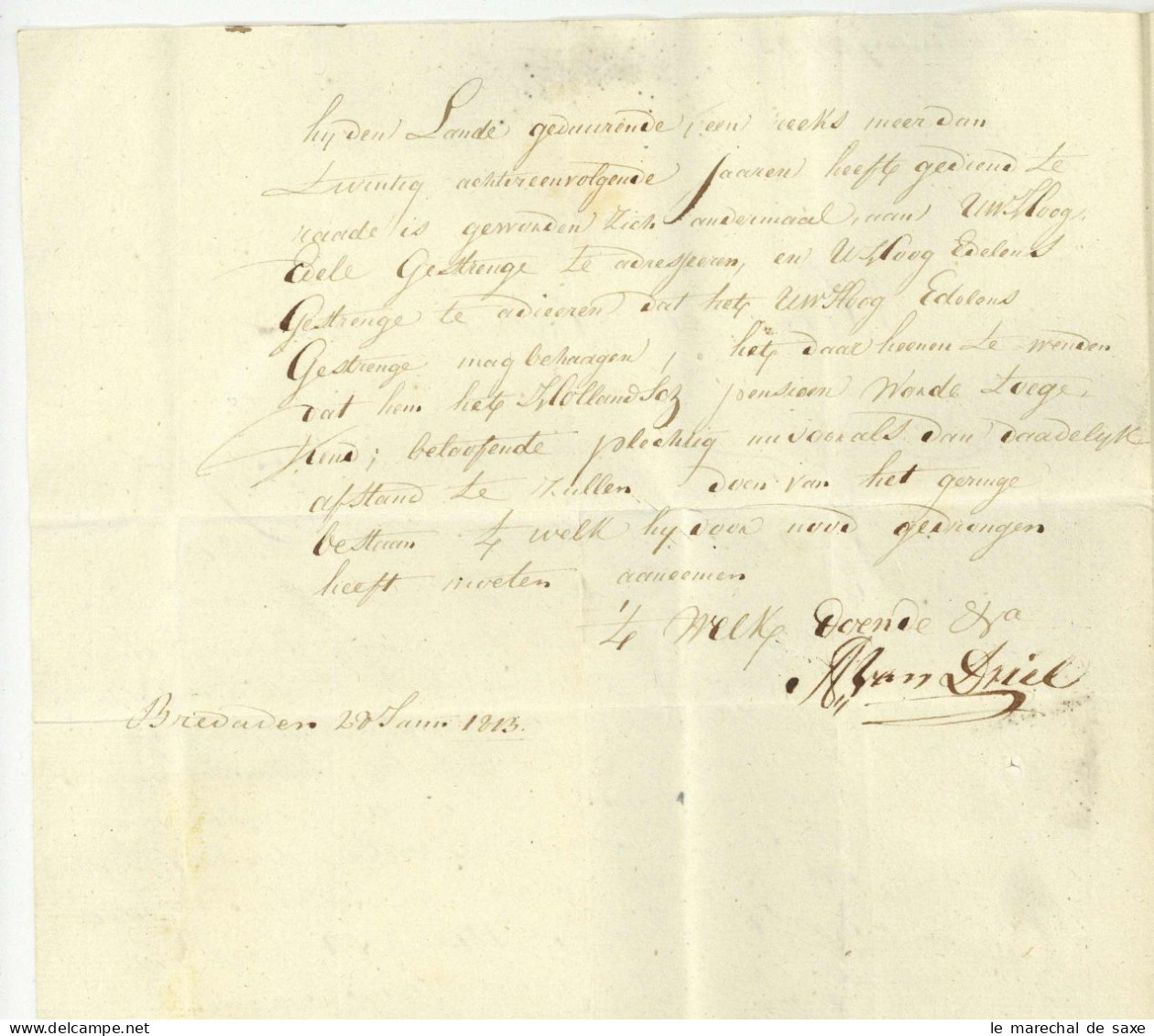 P.93.P. BREDA Pour Amsterdam Van Driel 1813 - 1792-1815: Départements Conquis