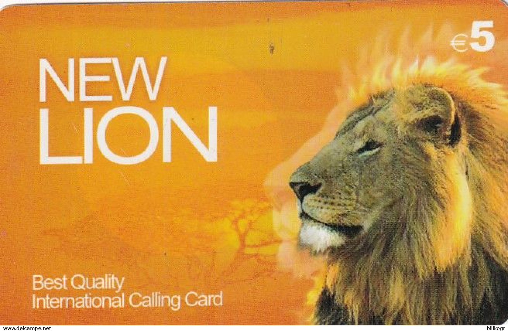 GREECE - Lion, New Lion Prepaid Card 5 Euro, Used - Dschungel