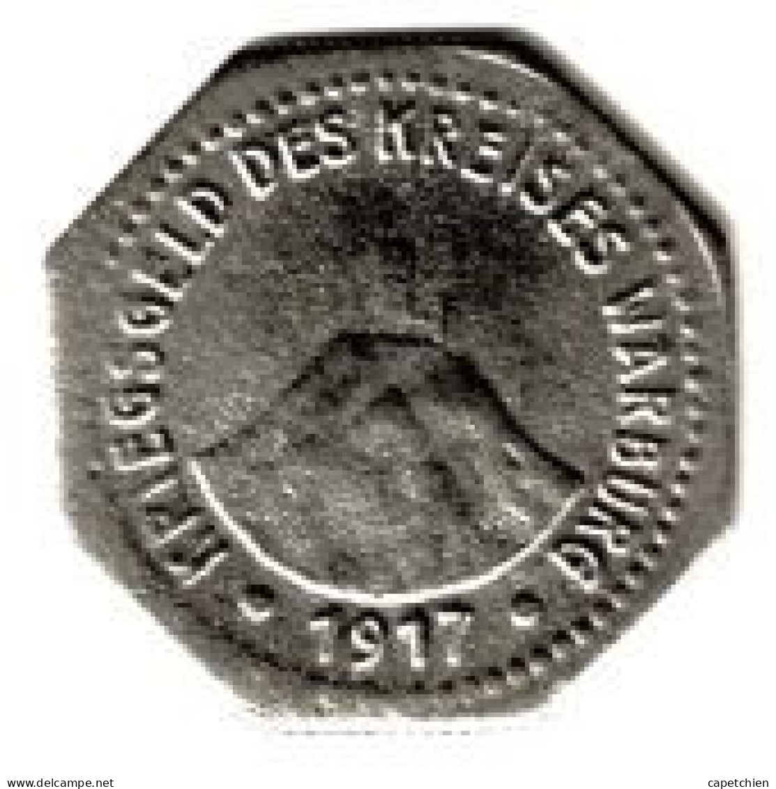 ALLEMAGNE / NOTGELD / KREISES WARBURG  / 10 PFENNIG / 1917 / FER / 20.7 Mm  / 2.57 G / ETAT TTB - Noodgeld