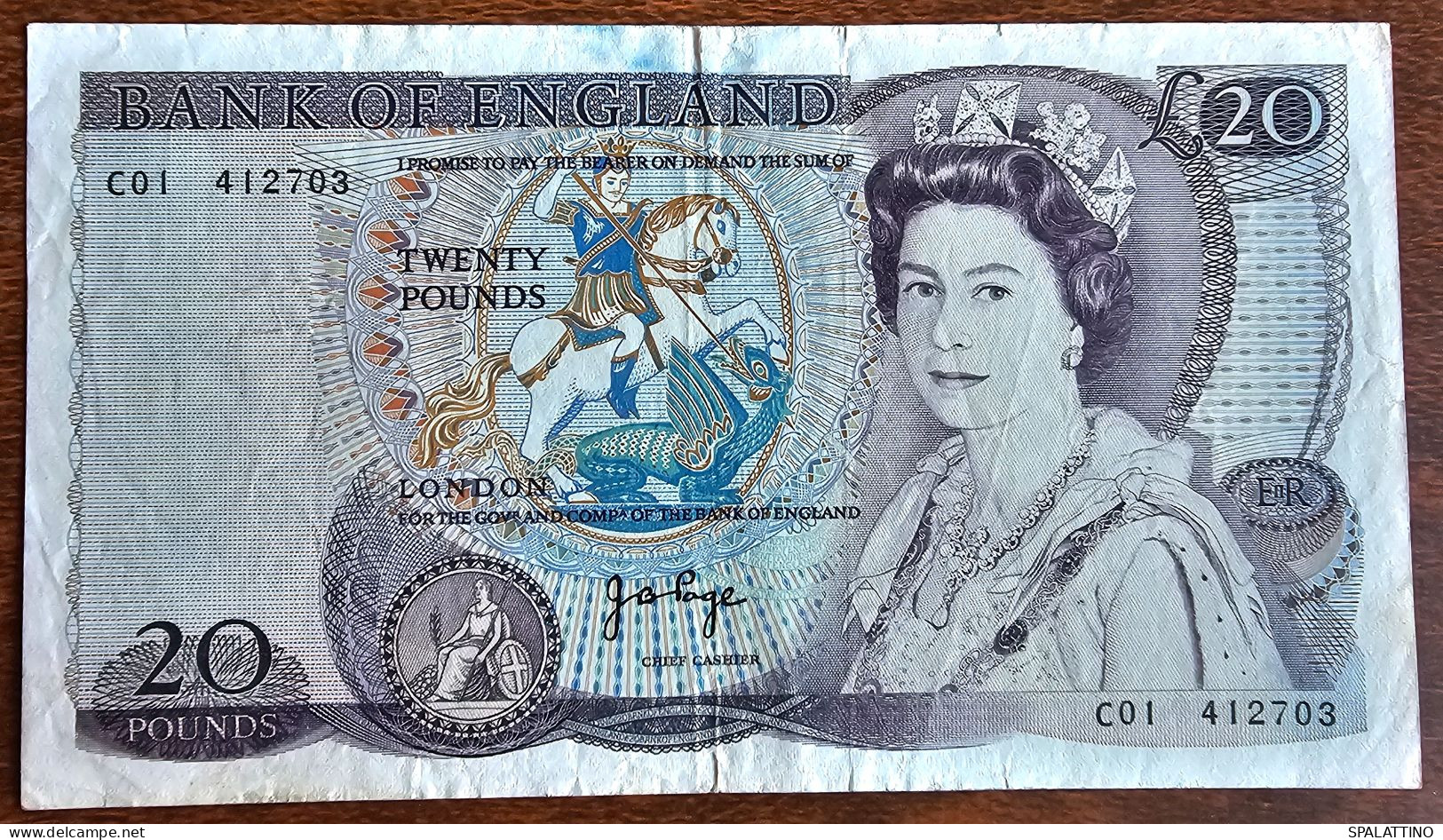 ENGLAND, GREAT BRITAIN- 20 POUNDS (1970- 1980 J.B. PAGE) SHAKESPEARE - 20 Pounds