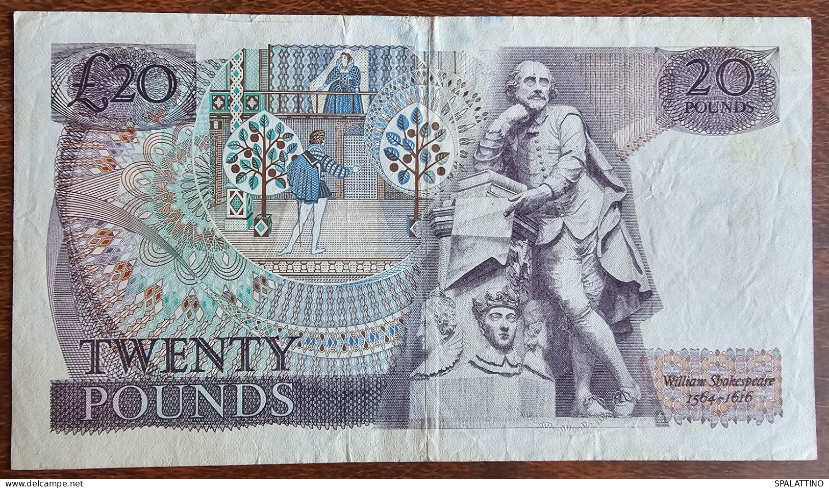 ENGLAND, GREAT BRITAIN- 20 POUNDS (1970- 1980 J.B. PAGE) SHAKESPEARE - 20 Pounds