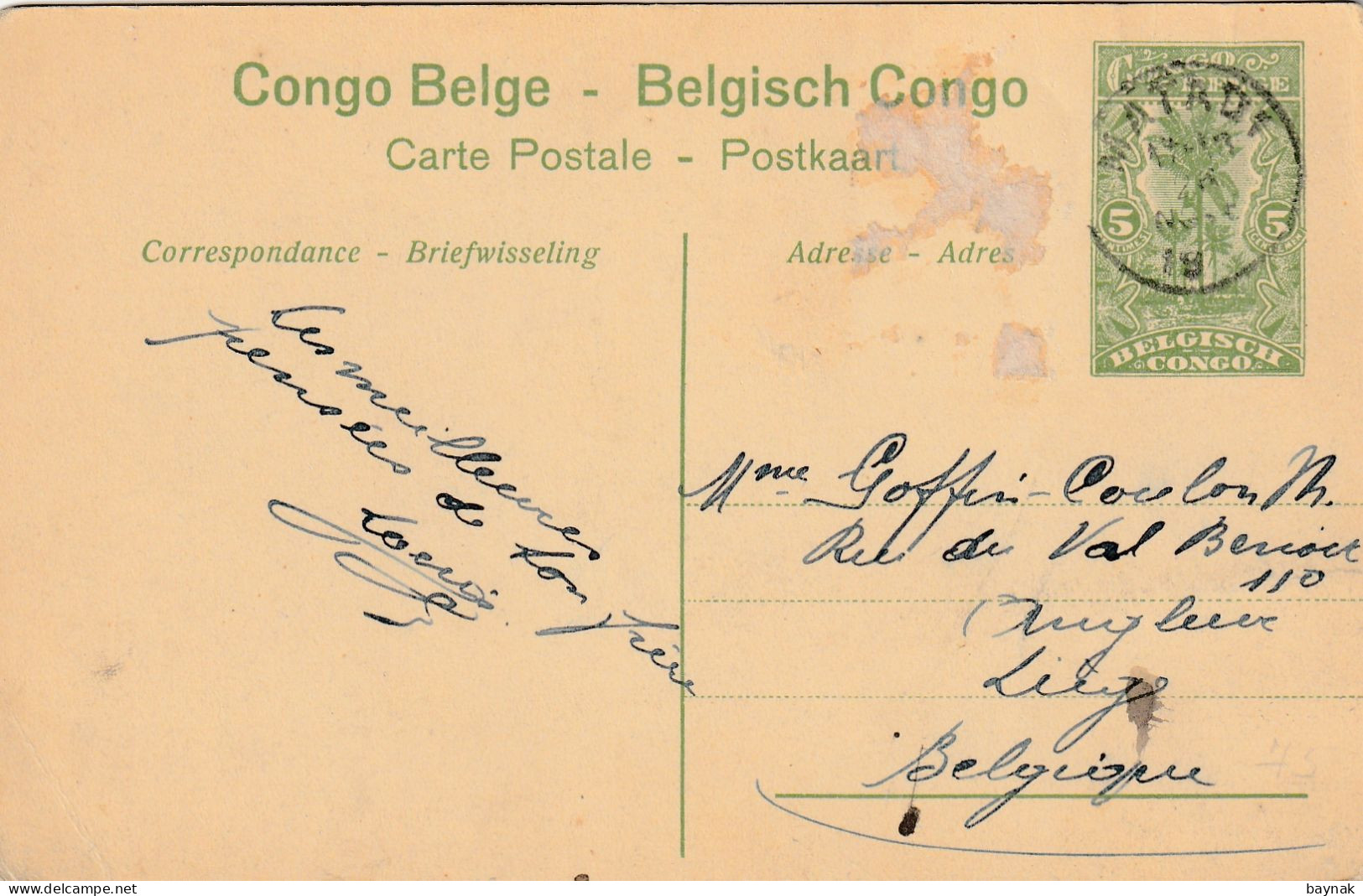 BELG340   --  CONGO BELGE  --  STANLEYVILLE  --  HABITATIONS DE PLANTEURS INDIGENES  --  1919 - Congo Belge
