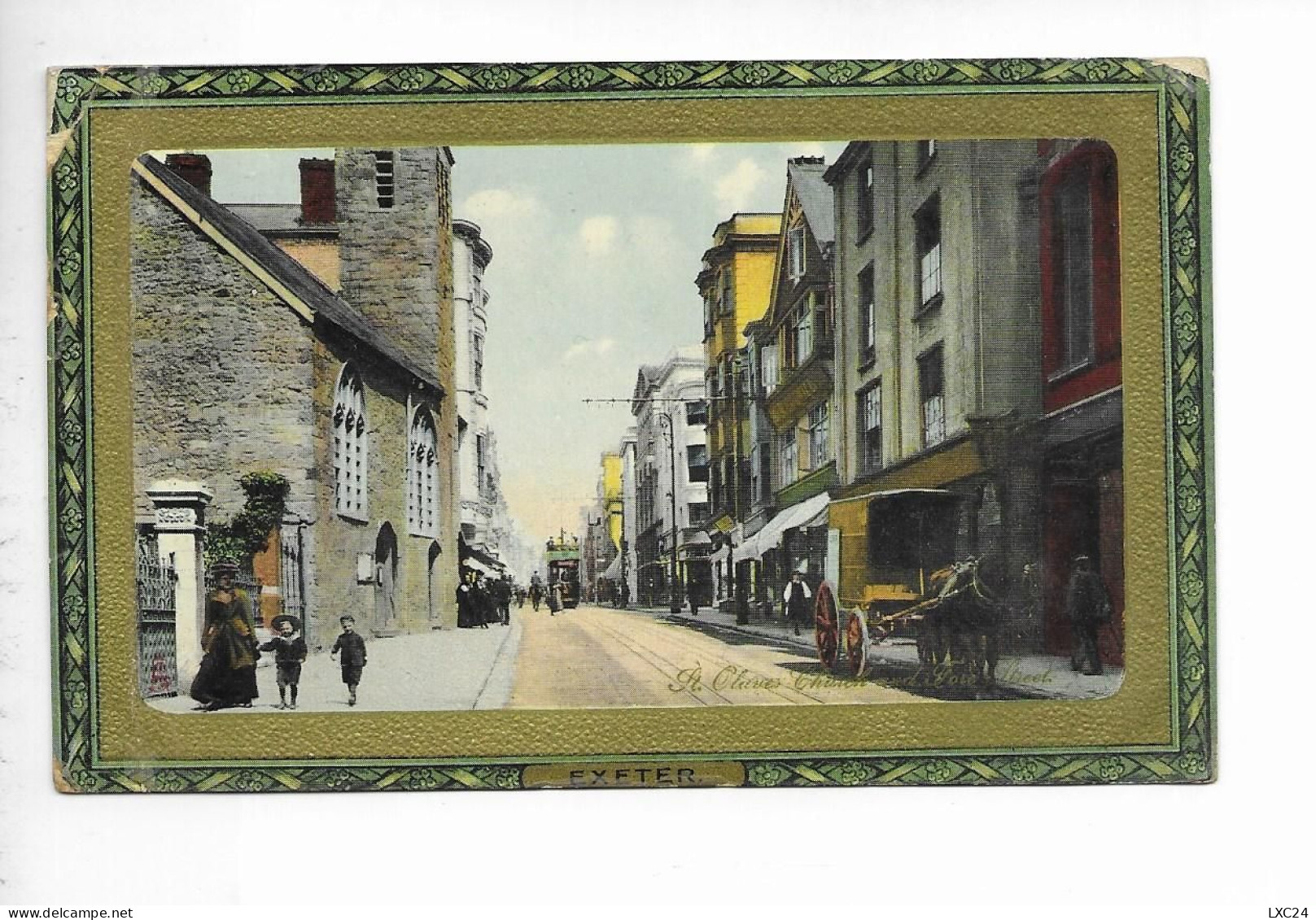 EXETER. ST. OLAVES CHURCH AND FORE STREET. - Exeter